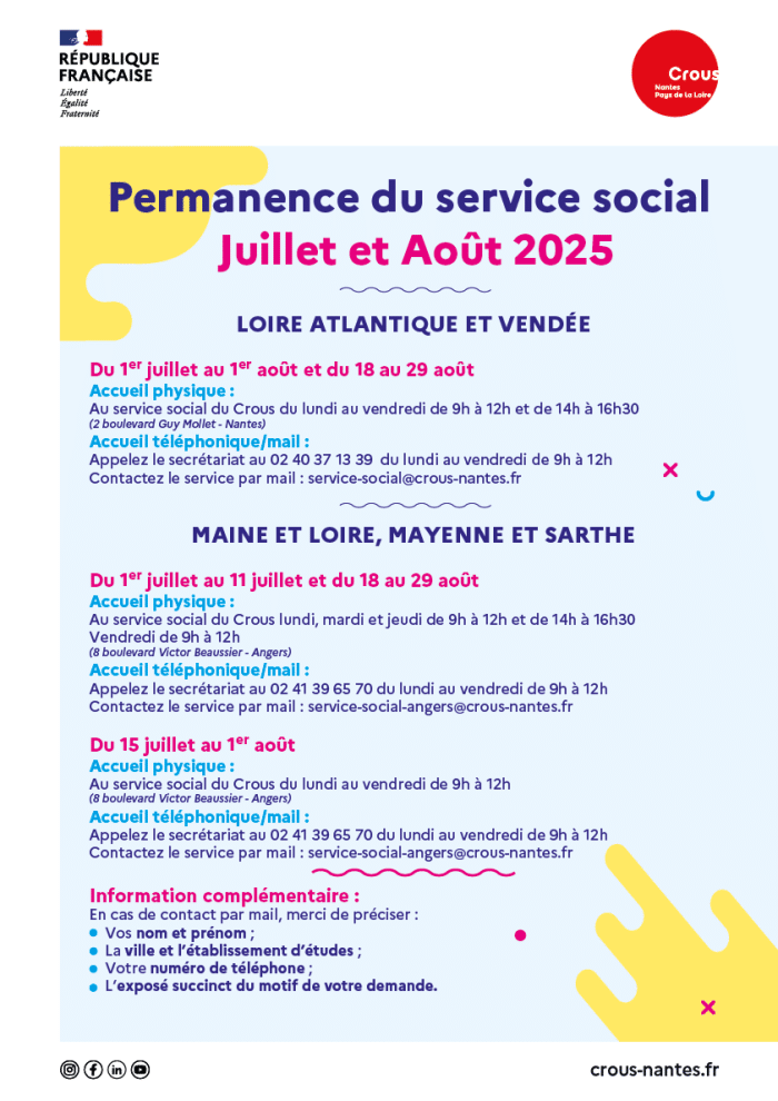 Permanence du Service Social 1 Affiche veille sociale