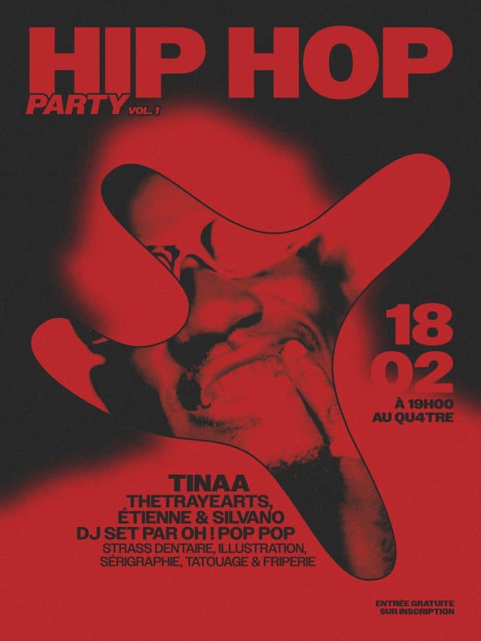 soiree hip hop Parenthese x Qu4tre visuel generique digital insta