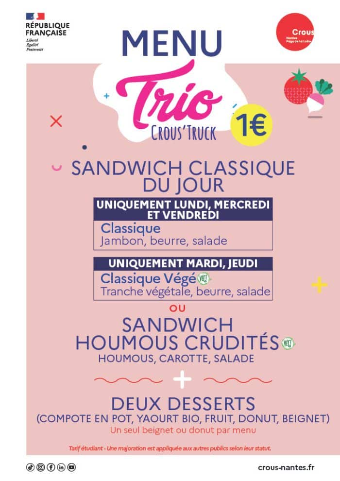 Menu Trio Foodtruck Portrait