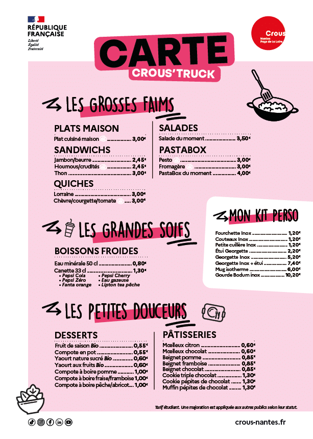 Carte croustruck 2026-2027