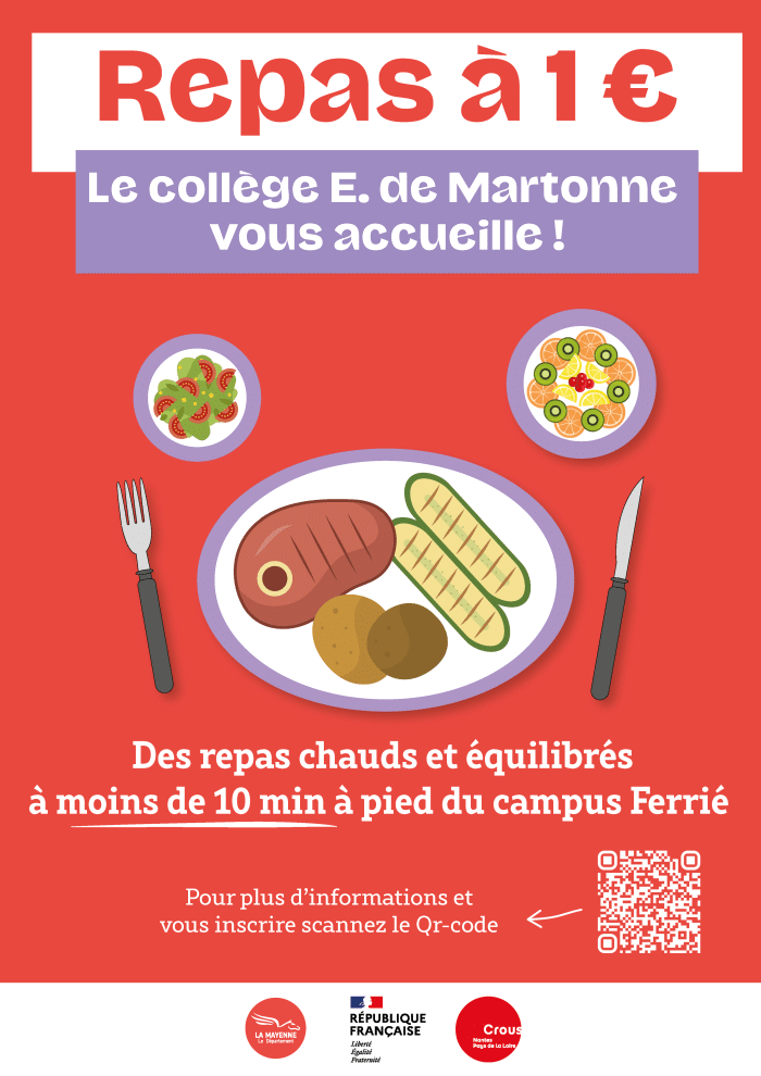 Restauration étudiante à Laval : ouverture du service du collège Emmanuel De Martonne le 7 septembre 2026 1 Affiche Martonne