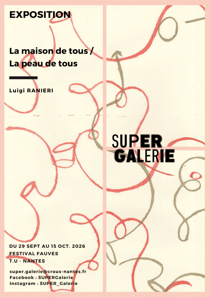 Affiche pour l'exposition de Luigi Ranieri à la Super Galerie