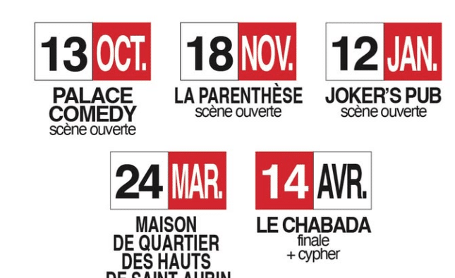 Affiche pour l'Open Mic Tour