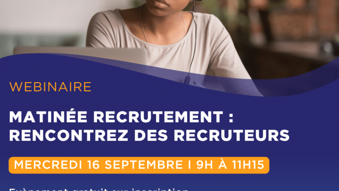 Affiche pour la matinée recrutement de NQT le 16 septembre