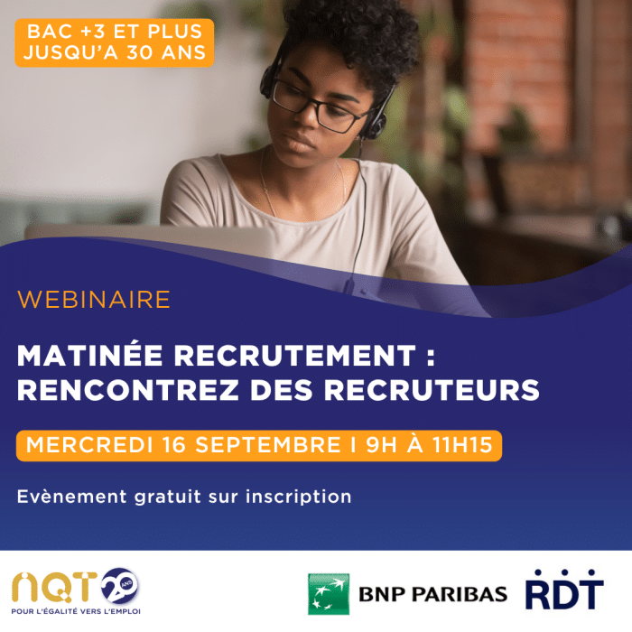 Matinée recrutement 1 Affiche pour la matinée recrutement de NQT le 16 septembre