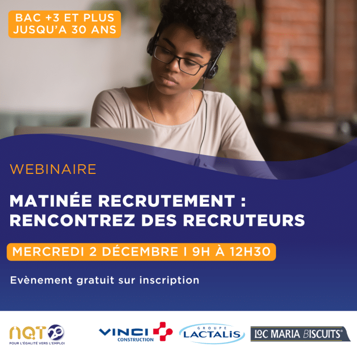 Affiche de la matinée de recrutement de NQT
